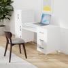 BarberPub Manicure Table, Nail Makeup Desk with Drawers, Storage Beauty Salon Workstation 2611 (White) view 2