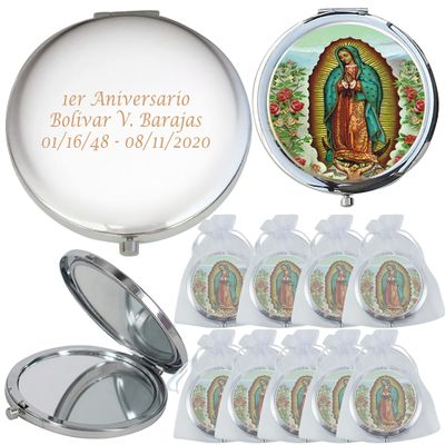 12 Pcs Personalized Religious Party Favors/First Communion Baptism Confirmation Memorial Gift Our Lady of Guadalupe