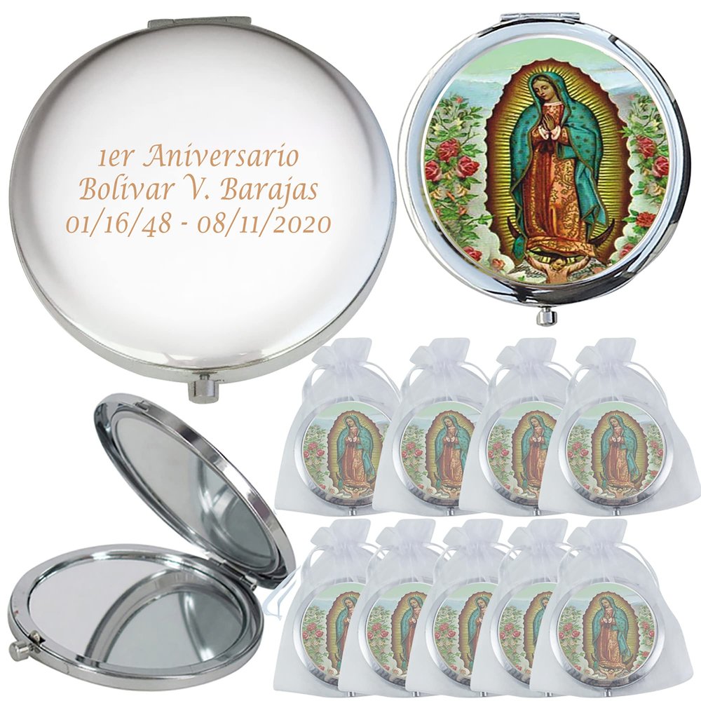 12 Pcs Personalized Religious Party Favors/First Communion Baptism Confirmation Memorial Gift Our Lady of Guadalupe