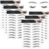 Blulu 6 Sheets 4d Hair-like Waterproof Eyebrow Tattoos Stickers Transfers Temporary Brow Tattoo Peel off Grooming Shaping Sticker in Arch Style, 66 Pairs Black(Delicate Styles) view 1