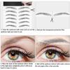 Blulu 6 Sheets 4d Hair-like Waterproof Eyebrow Tattoos Stickers Transfers Temporary Brow Tattoo Peel off Grooming Shaping Sticker in Arch Style, 66 Pairs Black(Delicate Styles) view 2