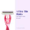 Skintimate Raspberry Rain Disposable Razors for Women, 12 Count Pink view 2
