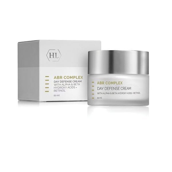 HL Holy Land Cosmetics ABR Complex Day Defense Cream with AHA, BHA and Vitamin C to improve skin elasticity & firmness, 1.7 fl.oz