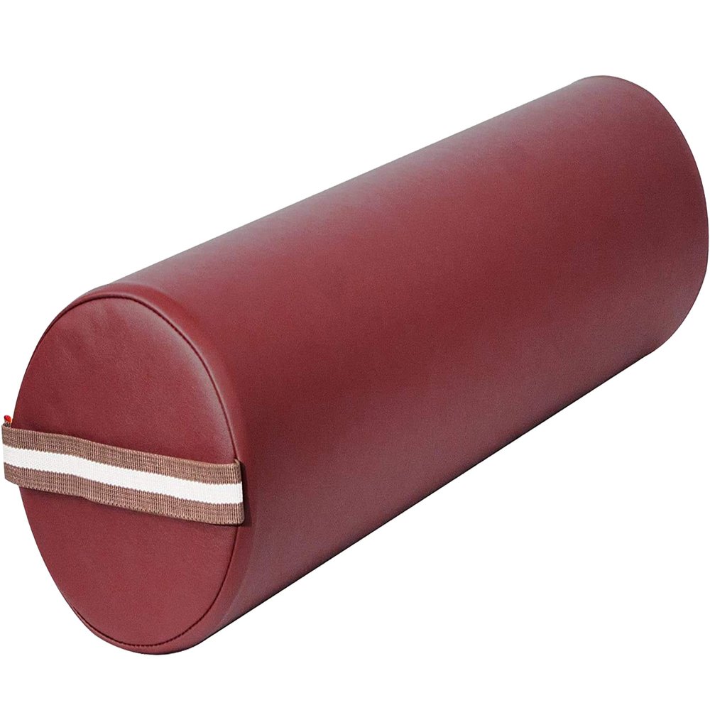Master Massage Massage Bolster,Pillow Cushion, PU Upholstery, 100% Memory Foam, for Massage/Spa/Beauty/Tattoo/Back Pain Relief, (9" Round, Burgundy)