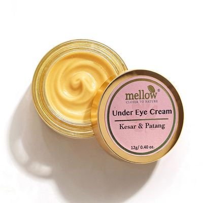 Mellow Herbals Ayurvedic Under Eye Cream (12Gm) for Dark Circles & Puffiness | Goodness of Kesar, Patang & Kukumadi Oil | Ayush Certified | GMO, Paraben and Silicone Free