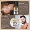 Beard Care Kit - Softer, Smoother, Moisturized Beard - Beard Oil and Balm - Gift Set (Sandalwood Bourbon) view 4