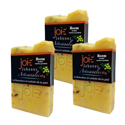 BeJoie 3 Handmade Natural Vegan Soap Neem with Lavender (2.5) oz each