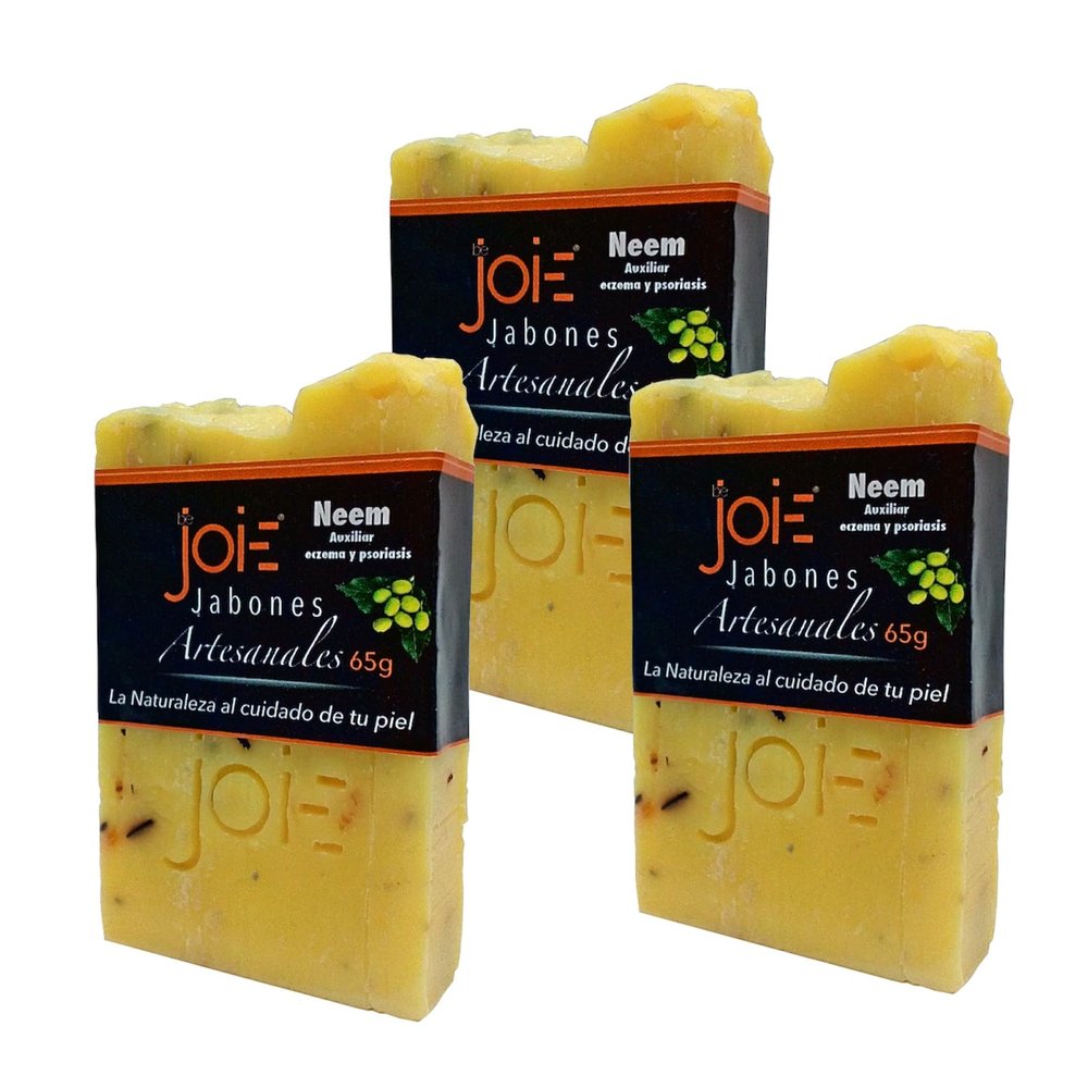 BeJoie 3 Handmade Natural Vegan Soap Neem with Lavender (2.5) oz each
