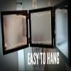 Tri Fold 3 Way Hanging Mirror | Black Wood Frame | EASY TO HANG | Self Barber/Grooming (Hand Made) view 2