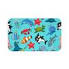 Bath Mat Central 100% Memory Foam Microfiber Anti Slip Fast Drying Ocean Creatures Bath Mat Designed and Printed in The USA view 1