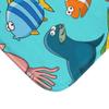Bath Mat Central 100% Memory Foam Microfiber Anti Slip Fast Drying Ocean Creatures Bath Mat Designed and Printed in The USA view 3