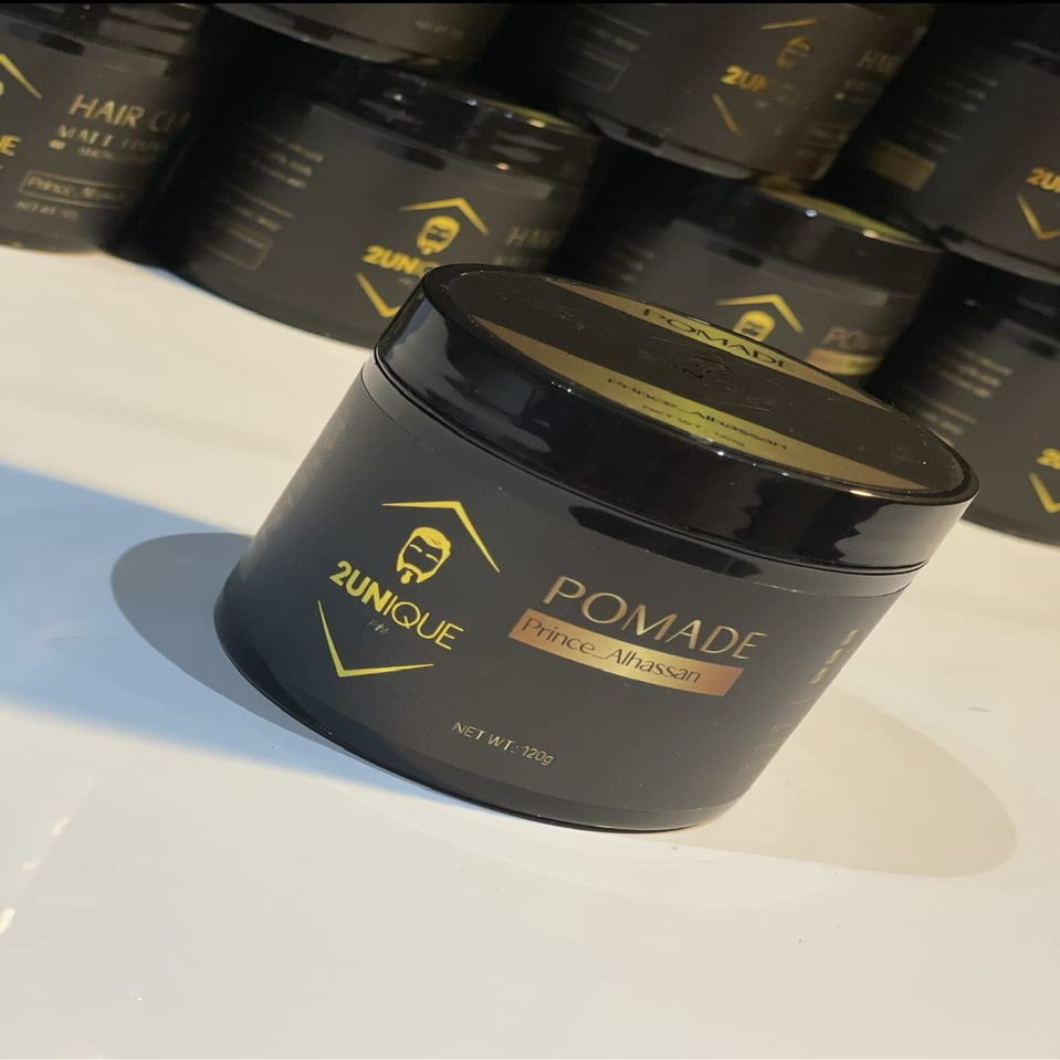 2UNIQUE Hair Pomade for Men-, Natural Pomade with strong hold and medium shine ,,Mens Pomade Hair Cream to Style & Define Your Hair-,- Water Soluble, Easy to Wash,Hair Styling Pomade for Men Shine- 120g