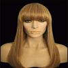 Long Red and Blonde Synthetic Wig with Bangs and Natural Looking Highlights view 3