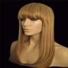 Long Red and Blonde Synthetic Wig with Bangs and Natural Looking Highlights view 4