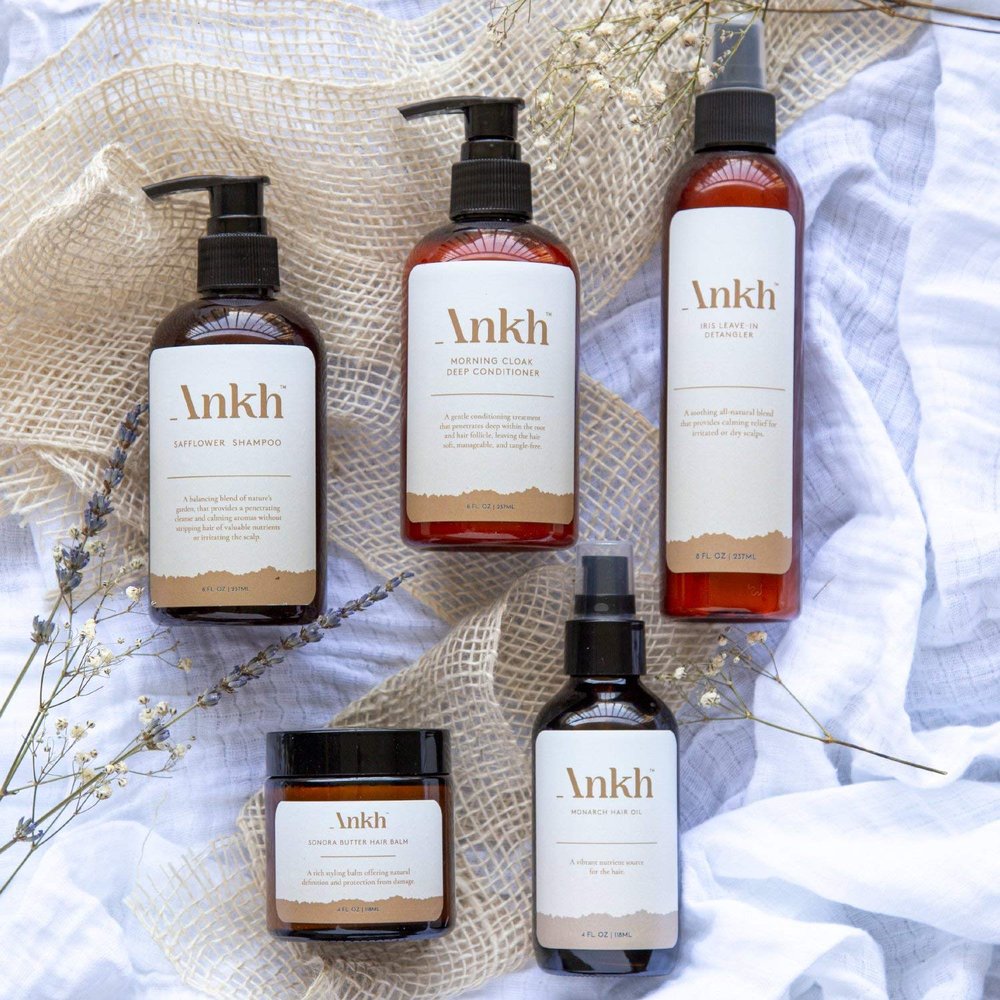 Ankh Moisture Pack | Shampoo, Conditioner, Leave In Detangler, Hair Balm and Oil for Natural Hair