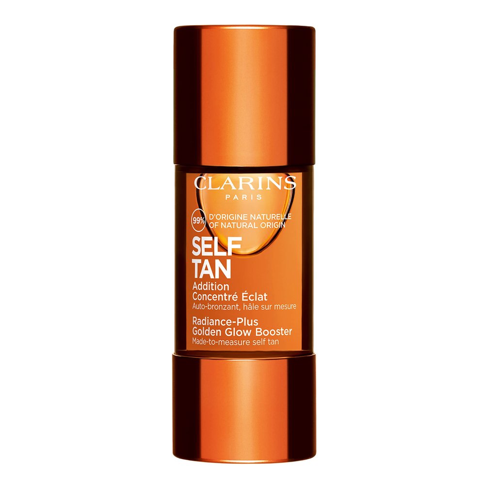 Clarins Self Tanning Face Booster | Self Tanning Drops For Face To Mix With Moisturizer | Natural, Long-Lasting, Streak-No, Buildable Tan | Hydrates | Non-Staining | 99% Natural Ingredients | 0.5 Oz