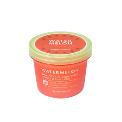 TONYMOLY Watermelon Dew All Over Body Sugar Polish, Hydrating Serum for Glowing Skin, Korean Skincare, Watermelon Extract, Aloe Leaf Extract, & Centella Asiatica, All Skin Types, 10 oz