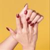 ohora Semi Cured Gel Nail Strips (N Chilly) - Red, Solid, Works with Any UV/LED Lamps, Salon-Quality, Long Lasting, Easy to Apply & Remove - Includes 2 Prep Pads, Nail File & Wooden Stick view 2