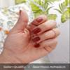 ohora Semi Cured Gel Nail Strips (N Chilly) - Red, Solid, Works with Any UV/LED Lamps, Salon-Quality, Long Lasting, Easy to Apply & Remove - Includes 2 Prep Pads, Nail File & Wooden Stick view 4
