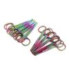 OdontoMed2011 Set of 10 Multi Titanium Color Rainbow Safety Nose Mustache Scissor 3.5" Straight & Curved Stainless Steel ODM view 1