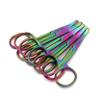5 Pcs 3.5 inch Rainbow Nose Scissors Curved Mustache Scissors Nose Hair Scissors Ear Beard Trimming Eyebrow Shears, Personal Grooming Men Women Stainless Steel Multi-purpose view 1
