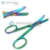 5 Pcs 3.5 inch Rainbow Nose Scissors Curved Mustache Scissors Nose Hair Scissors Ear Beard Trimming Eyebrow Shears, Personal Grooming Men Women Stainless Steel Multi-purpose view 2