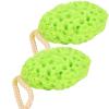 2-Piece Ultra Soft Premium Baby Bath Sponges, Sea Foam Scrubber for Newborn, Infant, Toddler, Green view 1