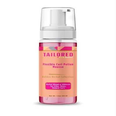 Tailored Beauty Curl Enhancing Cream - Natural Curling and Defining Creme - Herbal Moisturizing Styler for Curly Hair - Curl Styling Mousse with Aloe Vera and Hibiscus Oil