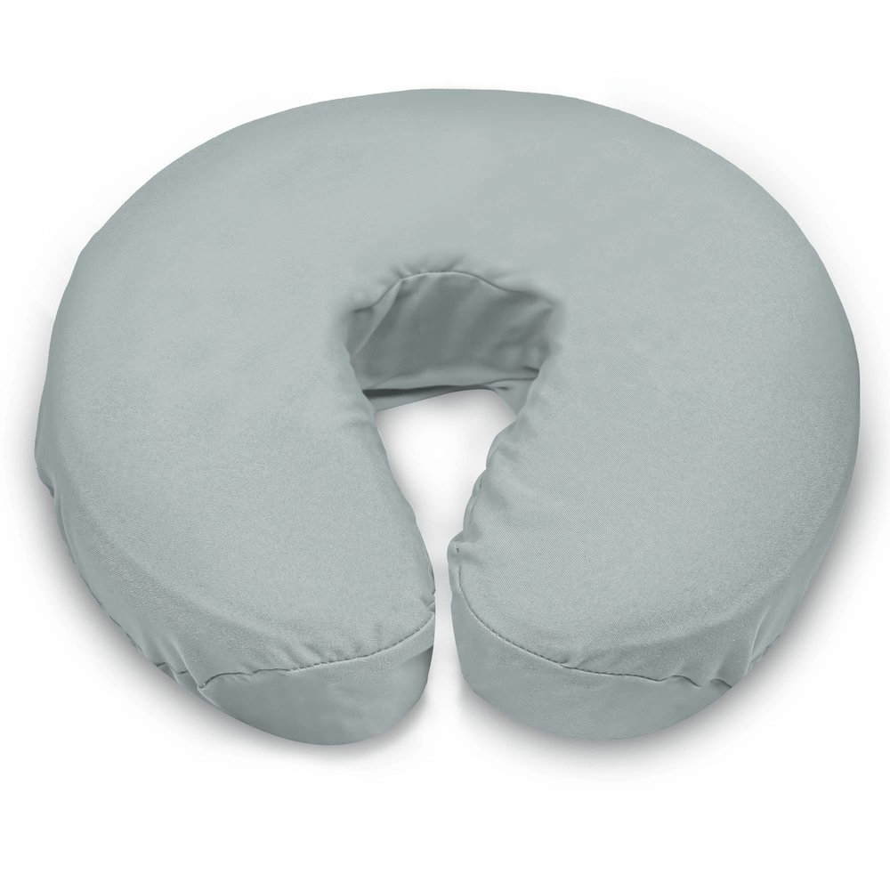 LONDON LINENS Soft & Heavy Microfiber Massage Tables Face Cradle Covers Cozies Fitted- 4 Pieces (4, Stone)