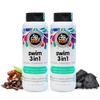 SoCozy Kids Swim 3-in-1 Shampoo + Conditioner + Body Wash (10.5 Fl Oz, Pack of 2) Gentle Combo Hair & Body Cleanser for Swimmers, Salt & Chlorine-Removing Activated Charcoal, Paraben & Sulfate-Free view 1