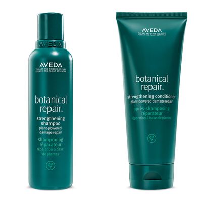 Aveda Botanical Repair Strengthening Shampoo & Conditioner Gift Set | Strengthens & Repairs Damaged Hair | Helps Prevent Breakage | Bond-Building | Silicone Free | Includes 2 Full Size Products