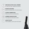 Panasonic Facial Hair Trimmer for Sensitive Skin, Unisex Detailer with Flexible Head, Gentle on Acne, Includes 2 Eyebrow Attachments, Wet/Dry Facial Trimmer for Men and Women - ER-GM40-K (Black) view 2