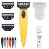 Arisson Men's Razors Set  Includes 1 Ergonomic Design Razor Handle, 4 Blade Refills, Travel Blade Cover, Shave Gel (Yellow) view 1
