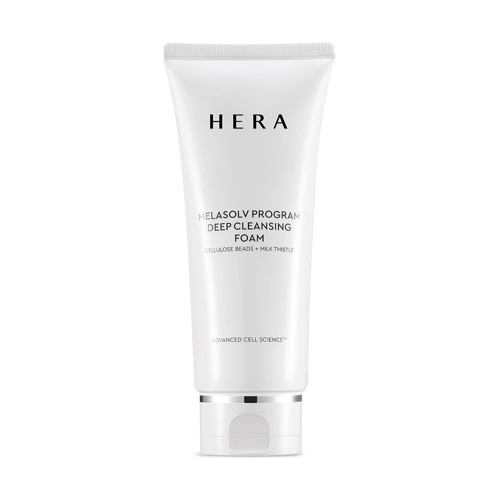 HERA Foaming Facial Cleanser Professional Deep Cleansing Foam with Cellulose Beads and Milk Thistle Antioxidant and Hydrating Foam Cleanser For Bright and Soft Skin 6.6 Ounce by Amorepacific