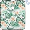 visesunny Barber Cape Tropical Flower Palm Leaf Polyester Hair Cutting Salon Cape Apron Anti-Static Haircut Water-Resistant Shaving Cloth Beard Shaving Bib Hairdressing Cape view 1