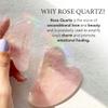 RAS LUXURY OILS Rose Quartz Gua Sha Face Lifting Massager, Facial Tool, Sculpt Jaw Cheek & Eyebrows, Relax Face Muscles, Reduces Puffiness & Wrinkles, Spa Acupuncture, Face Trigger Point Therapy view 3
