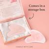 RAS LUXURY OILS Rose Quartz Gua Sha Face Lifting Massager, Facial Tool, Sculpt Jaw Cheek & Eyebrows, Relax Face Muscles, Reduces Puffiness & Wrinkles, Spa Acupuncture, Face Trigger Point Therapy view 4