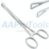 AAProTools Body Piercing Mini N0N-Slotted 6" Pennington Clamp Forceps Tongue Belly Nose view 2
