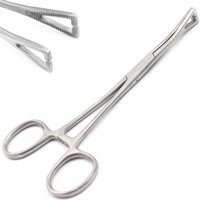 AAProTools Body Piercing Slotted 6" Pennington Clamp Forceps Stainless Tongue Belly