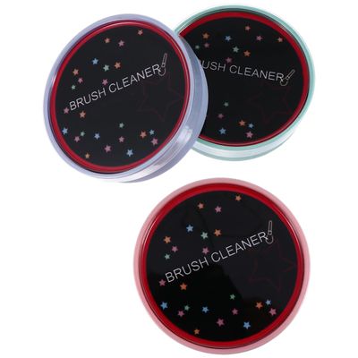 3pcs Makeup Brush Cleaner: Makeup Brush Cleaning Mat - Dry Cleaning Kit for Blush Eye Shadow Powder