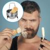 3pcs Mens Shaving Set Stainless Steel Shaving Razor Brush Holder Bowl Mug Badger Beard Brush Beard Brush for Home Salon view 3
