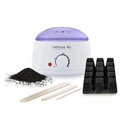 Natural Way WKCH Activated Charcoal Detox Hard Wax Warmer Kit, Made in USA