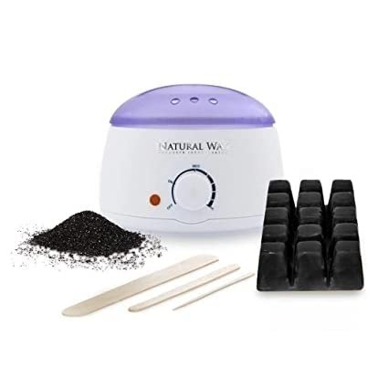 Natural Way WKCH Activated Charcoal Detox Hard Wax Warmer Kit, Made in USA