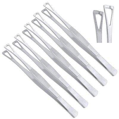 AAProTools 5 Pcs 6" Triangle Pennington Slotted Tweezer Body Piercing Tools