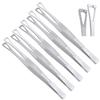 AAProTools 5 Pcs 6" Triangle Pennington Slotted Tweezer Body Piercing Tools view 1