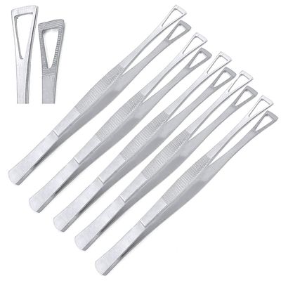 AAProTools 5 Pcs 6" Triangle Pennington Un-Slotted Tweezer Body Piercing Tools