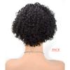 10Inch Afro Wigs for Black Women Short Afro Kinky Curly Wig#1B Natural Black Women Full Afro Kinky Wigs for Women10A Brazilian Hair African American Full Cap Hairpieces None Lace 150% Density Machine Made Wigs(22.5 Inch. Adjustable, #1B Off Black/Nat view 4