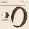 Parcelona French Extra Wide Tortoise Shell Brown Celluloid Inner Nibs Flexible Hair Headband Fashion Headband for Women Strong Hold Grip No Slip Durable Styling Girls Hair Accessories, Made in France view 3