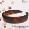 Parcelona French Extra Wide Tortoise Shell Brown Celluloid Inner Nibs Flexible Hair Headband Fashion Headband for Women Strong Hold Grip No Slip Durable Styling Girls Hair Accessories, Made in France view 4