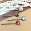 20 Pcs Hair Bobby Pins Hair Clips with Blank Round Tray Hair Pins Hairpin Cabochons Bases for DIY Crafts Bronze view 2